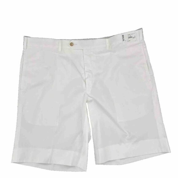 Maus & Hoffman Chino Shorts Men's Size 38 White Pockets Flat front - Picture 1 of 10